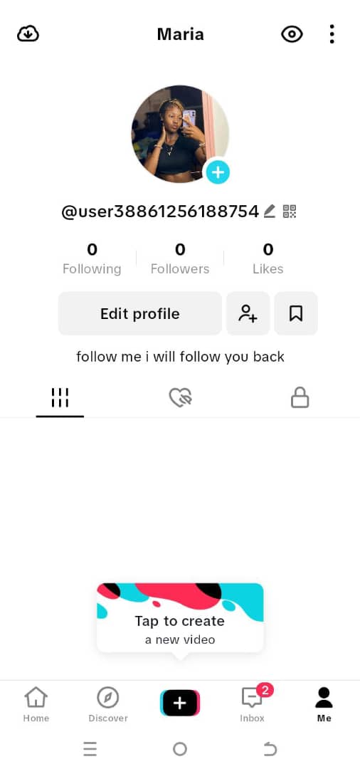 Tikktok 0 followers