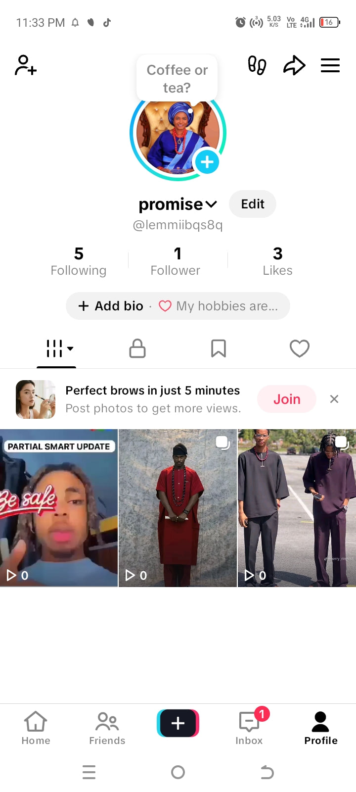 Tikktok empty followers