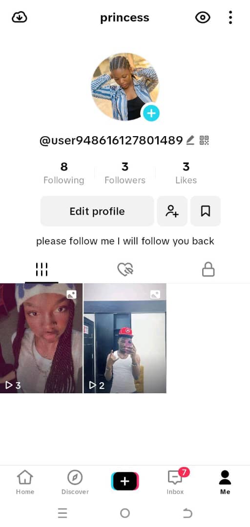 Tikktok 3 followers