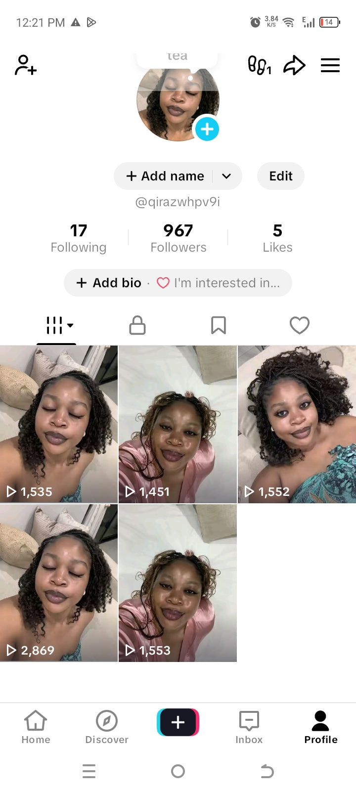 Tikktok 967 followers