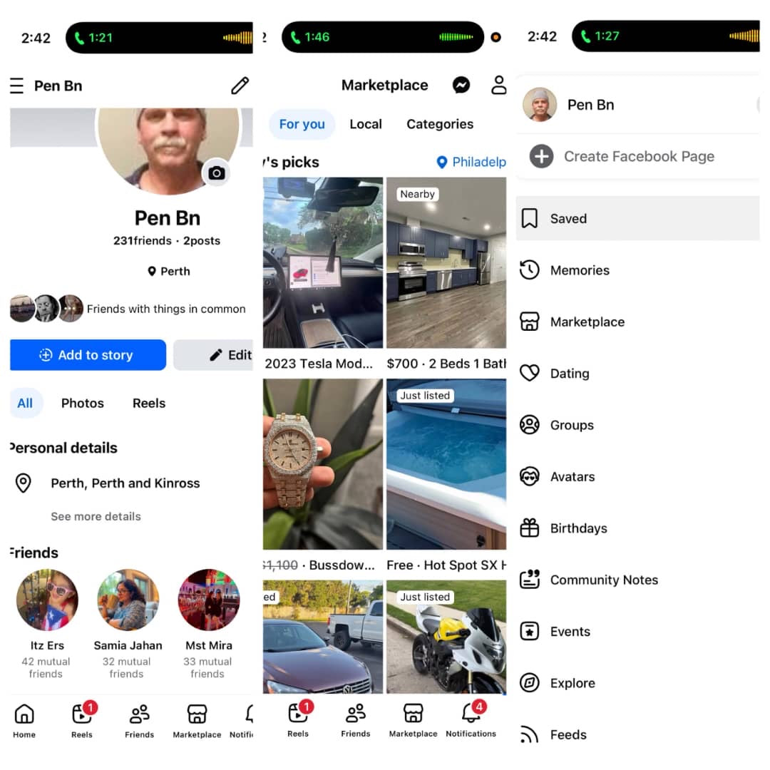 USA Facebook created profile
