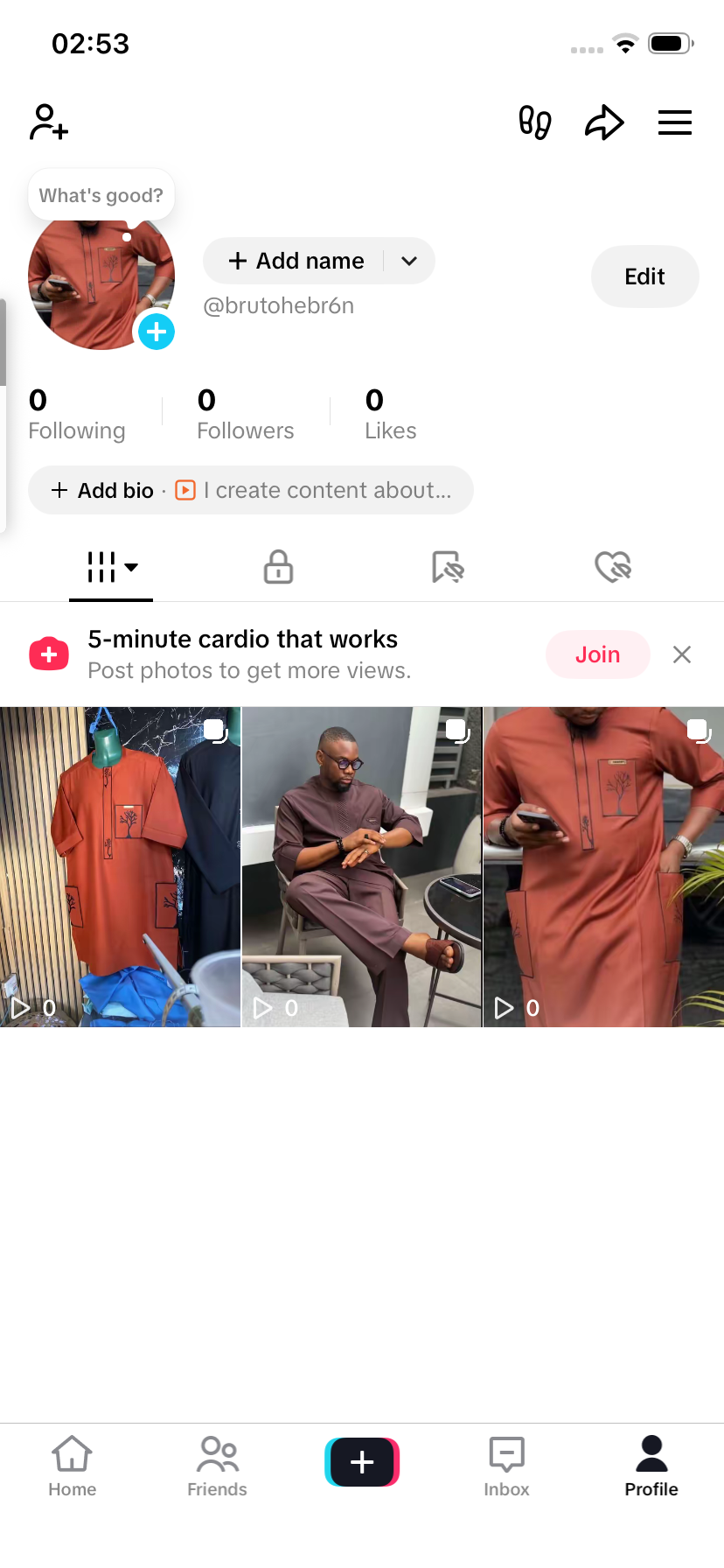 Old TikTok 0 followers
