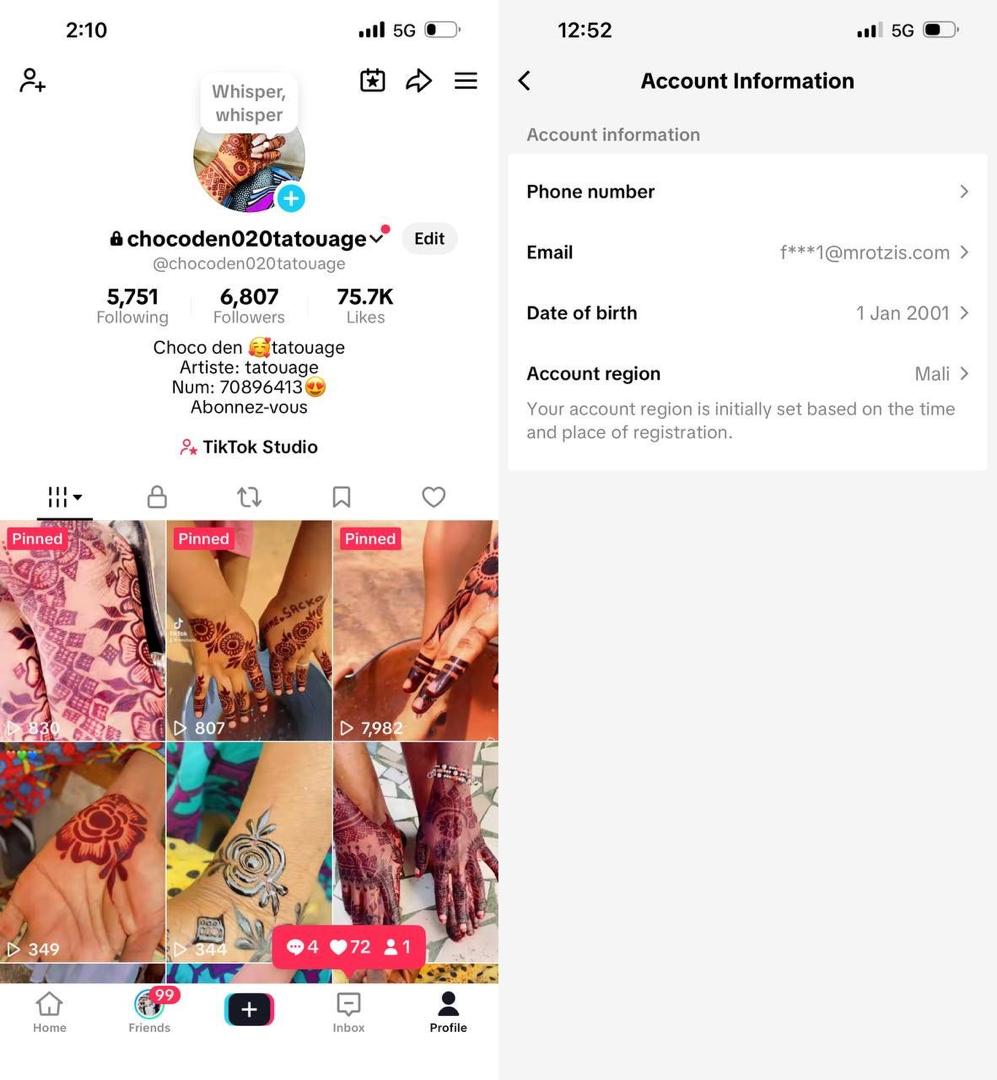 TikTok 6k followers high quality