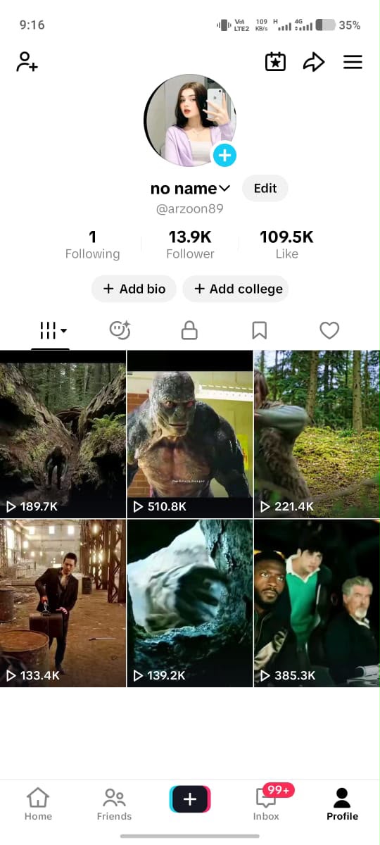 Germany tiktok 13k followers high quality profile