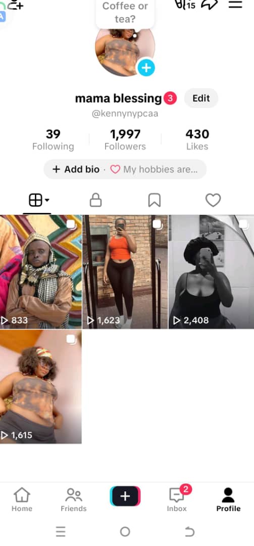 Tikktok 1k followers