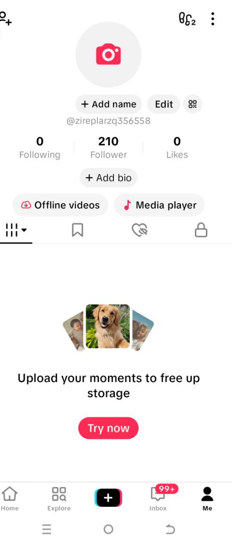 UK tiktok 210 followers
