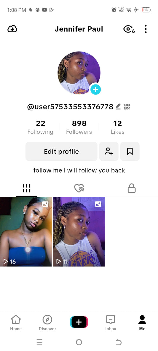 Tikktok 898 followers