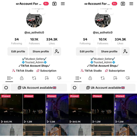 Tikktok 10k followers high standard tikktok