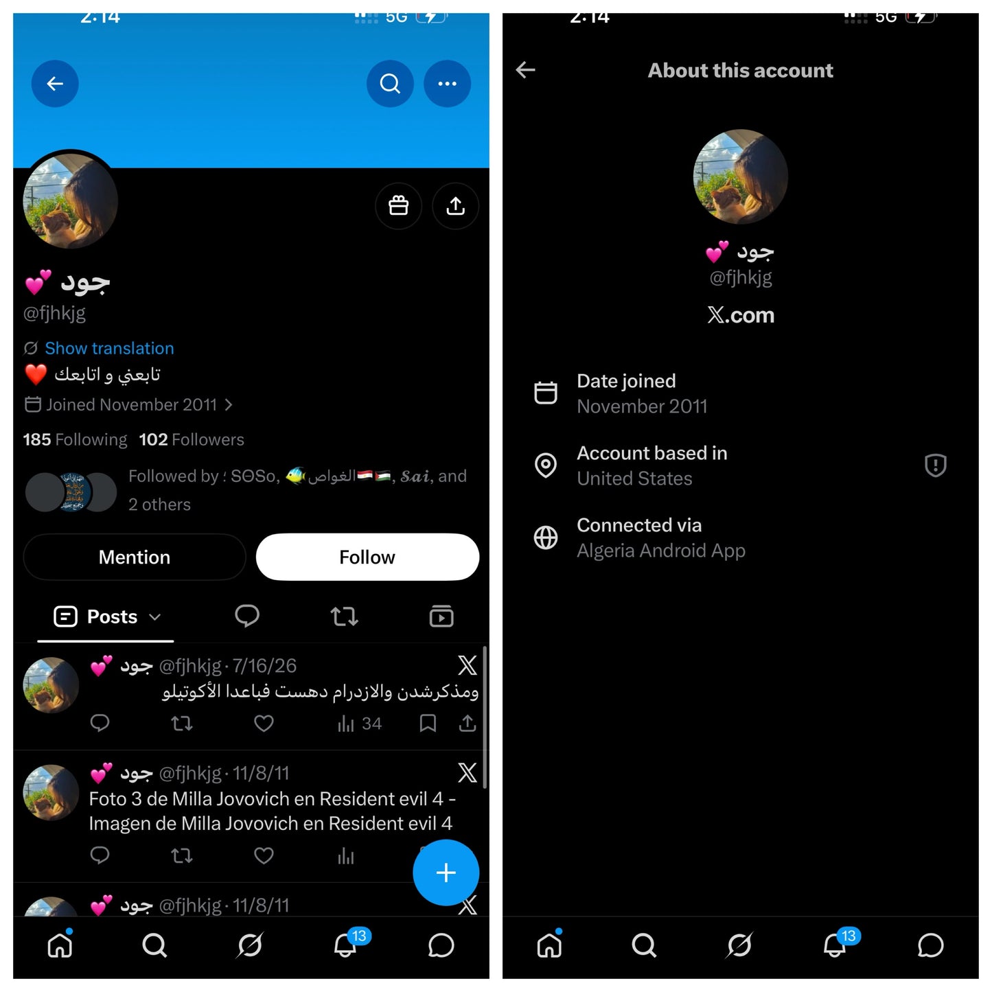 Old Twitter account 102 followers