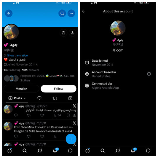 Old Twitter account 102 followers