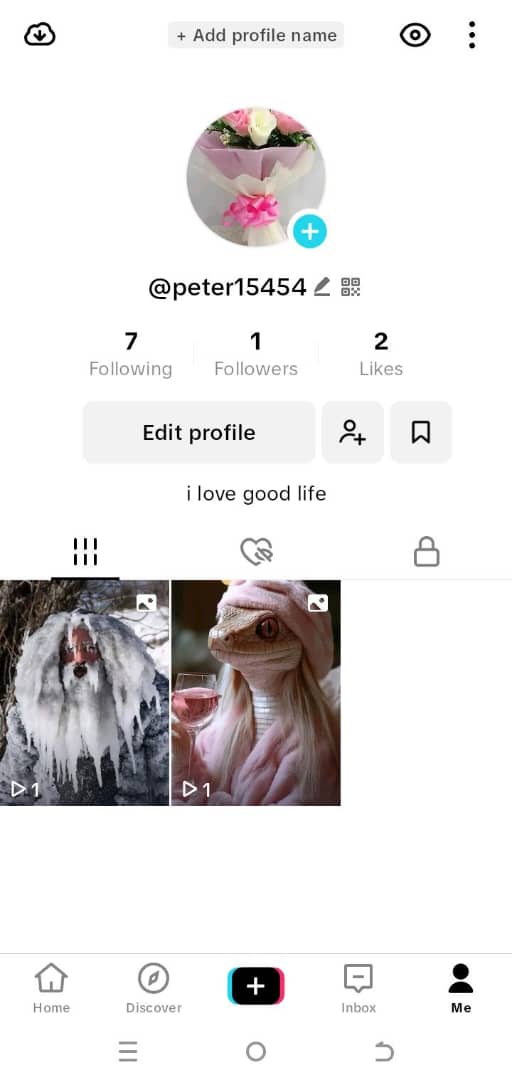 Tikktok 1 followers